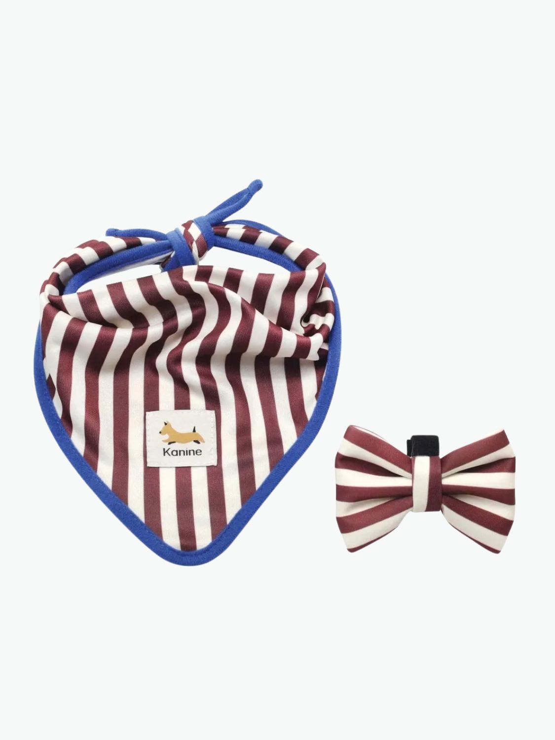 Σετ Μπαντάνα Παπιγιόν Σκύλου Kanine Bandana And Bow Set Burgundy