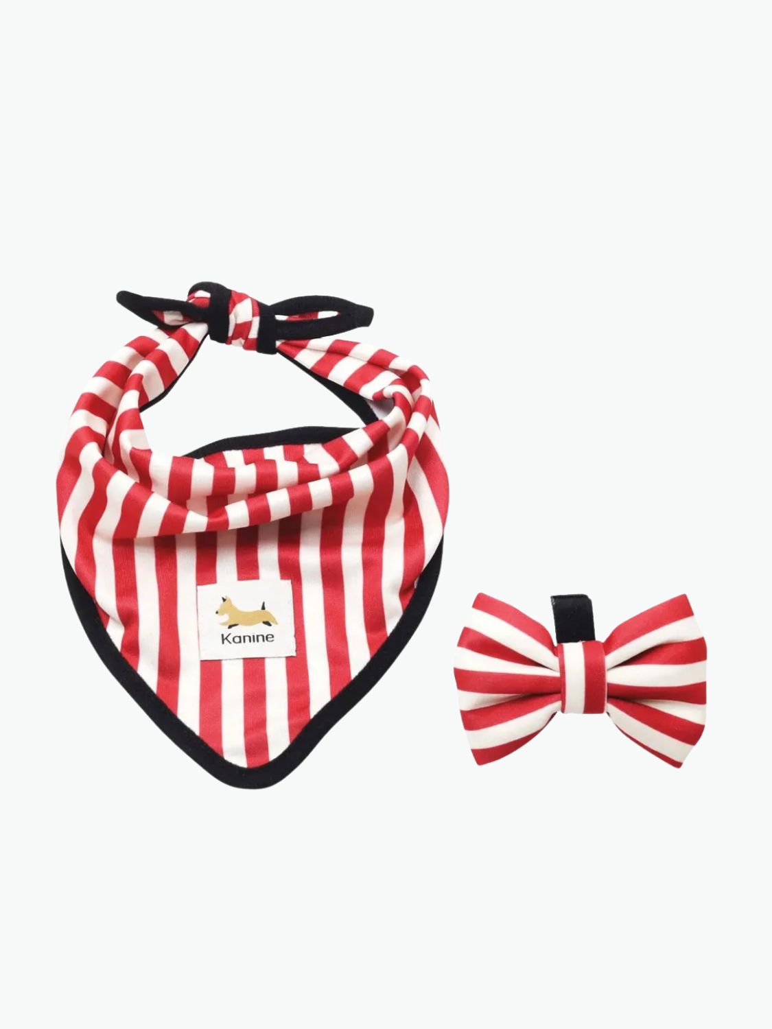 Σετ Μπαντάνα Παπιγιόν Σκύλου Kanine Bandana And Bow Set Red
