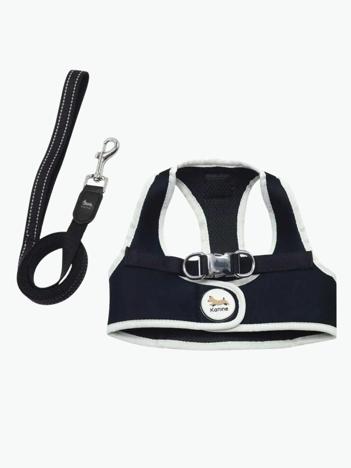 Σετ Σαμαράκι Λουρί Σκύλου Kanine Harness Leash Set Black