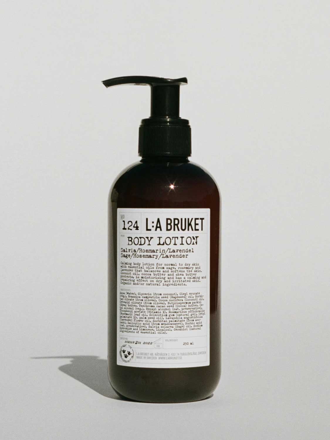 LA Bruket 124 Body Lotion Sage Rosemary and Lavender