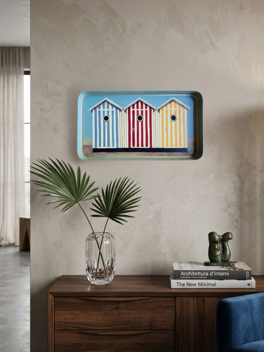 Les Ottomans Cabins Hand-Painted Iron Tray