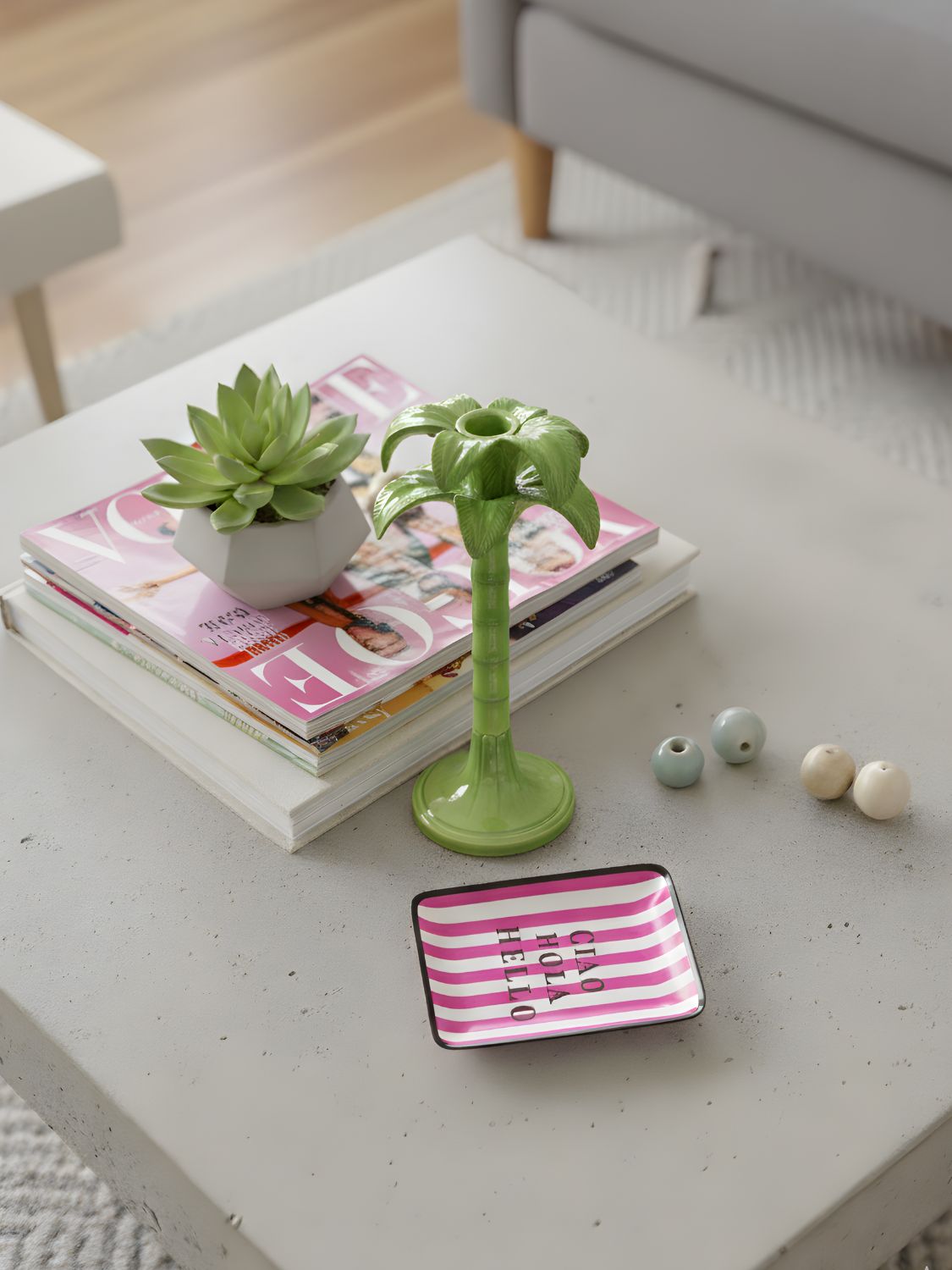 Les Ottomans Bella Italia Hand-Painted Tray