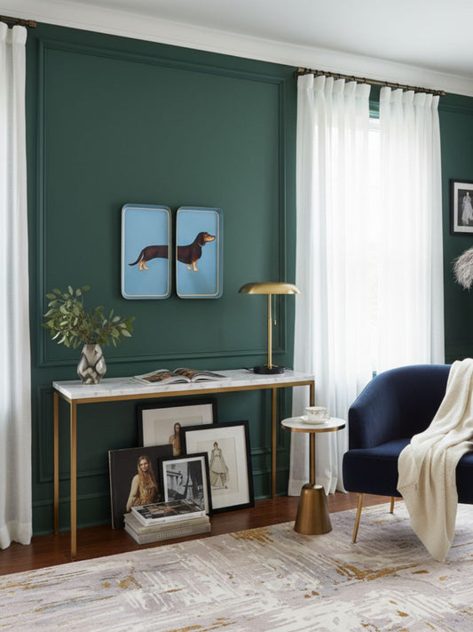 Les Ottomans Dachshund Hand-Painted Tray ( Set Of Two)