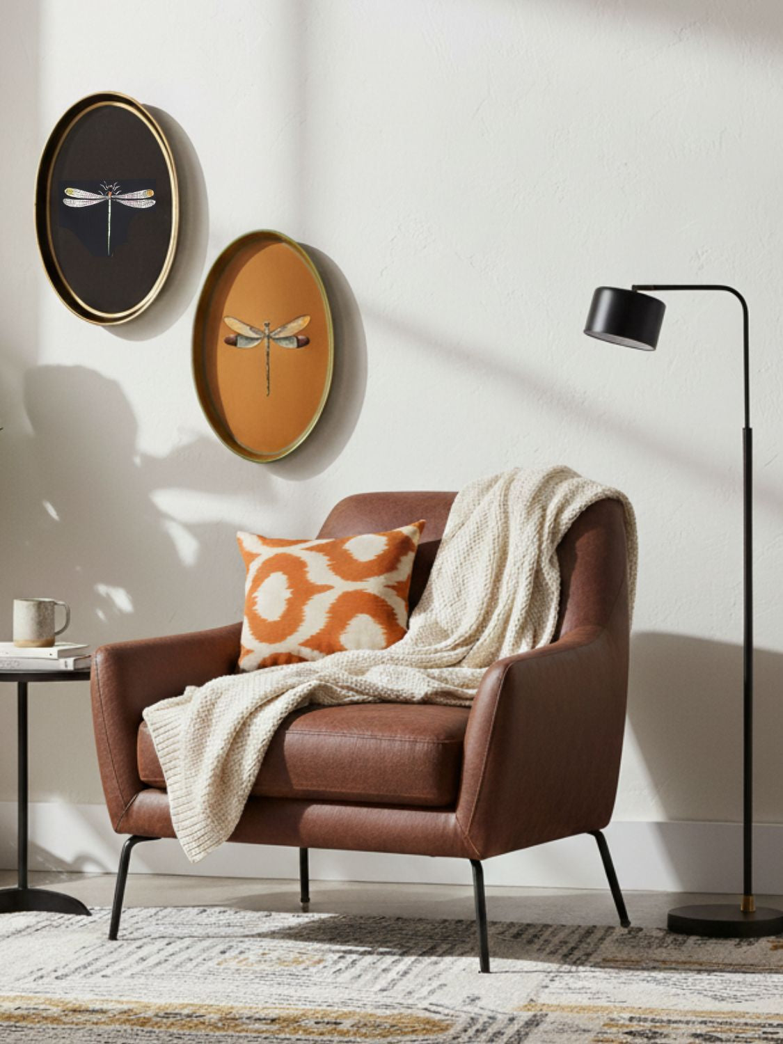 Les Ottomans Dragonfly Hand-Painted Tray