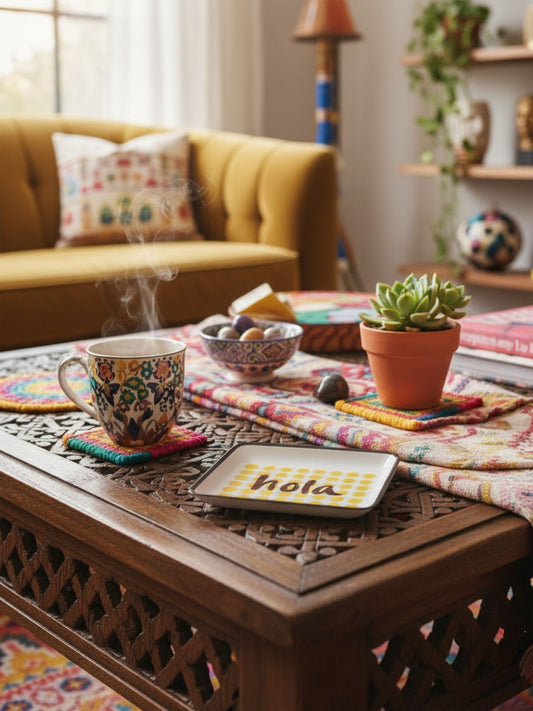 Les Ottomans Hola Hand-Painted Tray