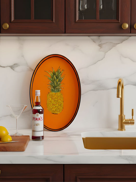 Les Ottomans Pineapple Hand-Painted Tray
