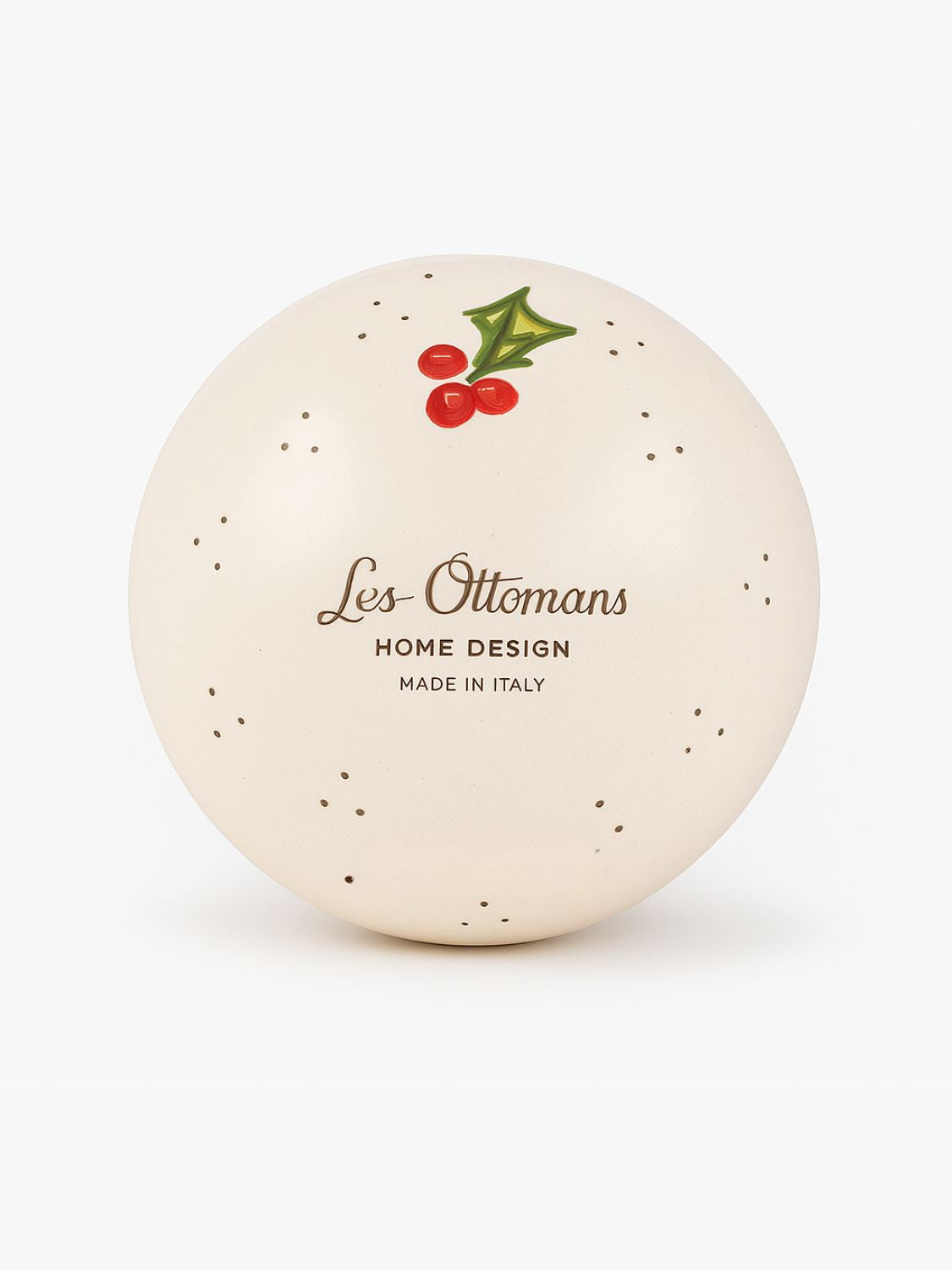 Χριστουγεννιάτικη Διακοσμητική Μπάλα Les Ottomans Christmas Ceramic Ball Mistletoe 10cm