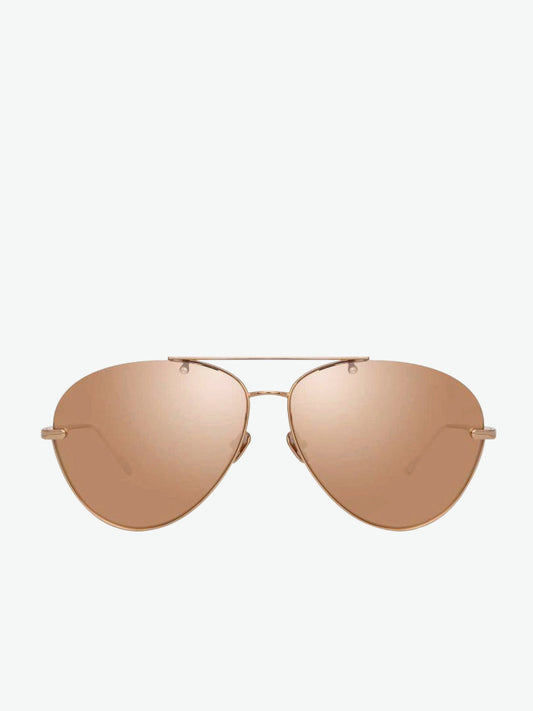 Linda Farrow Pine C3 Aviator Sunglasses
