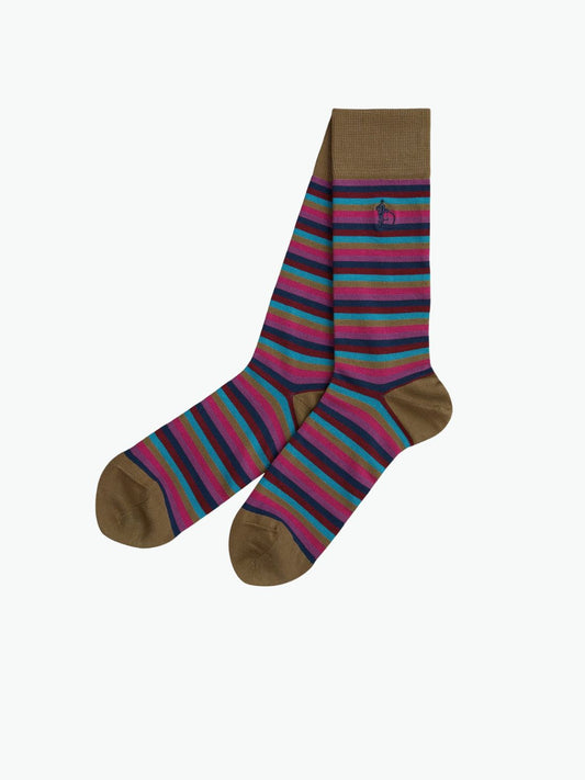 London Sock Co Camel Stripe Socks
