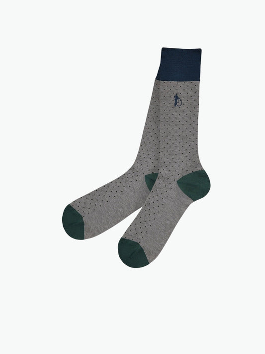 London Sock Co Spot of Style Socks Grey