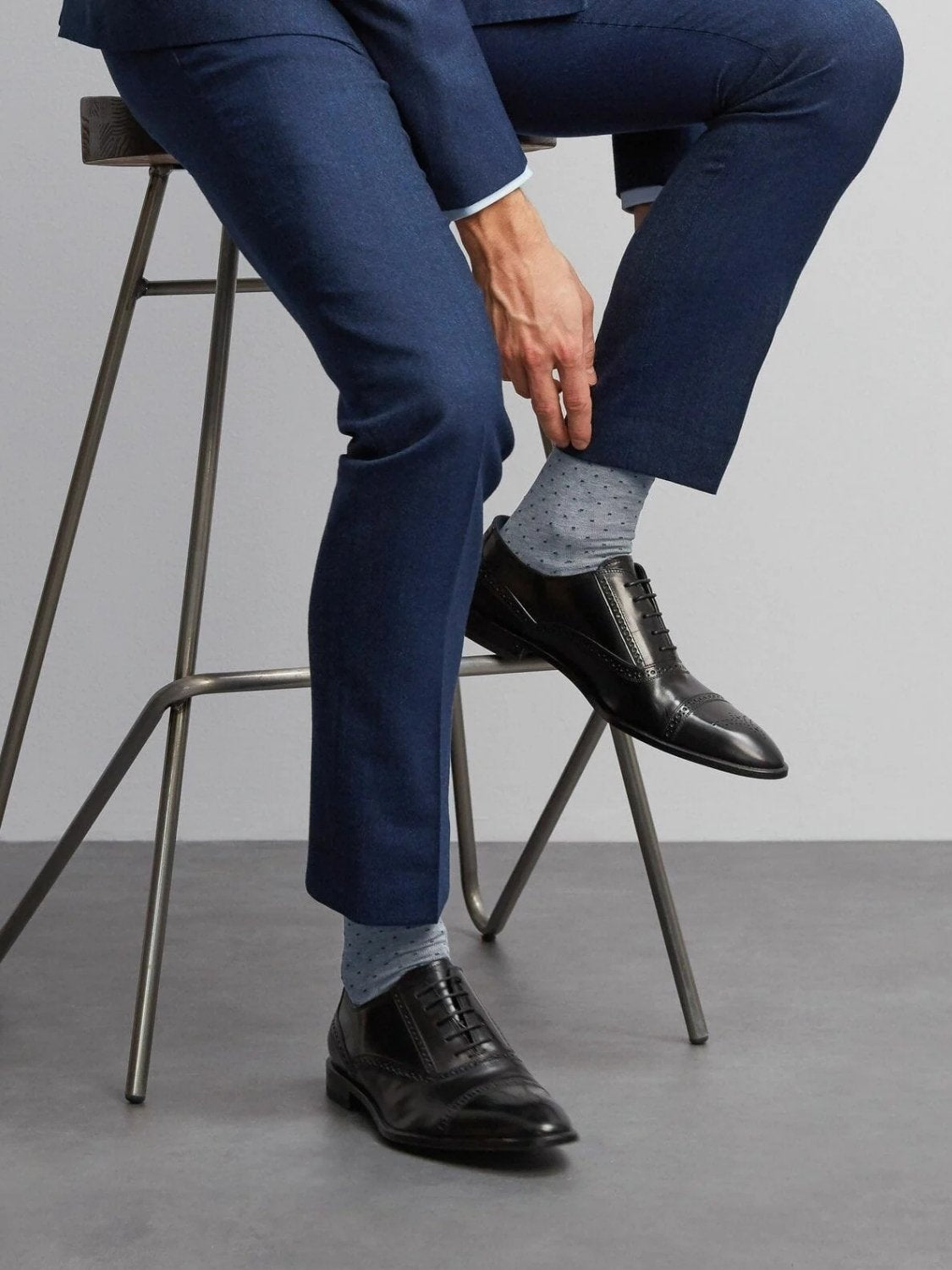 London Sock Co Spot of Style Socks Grey