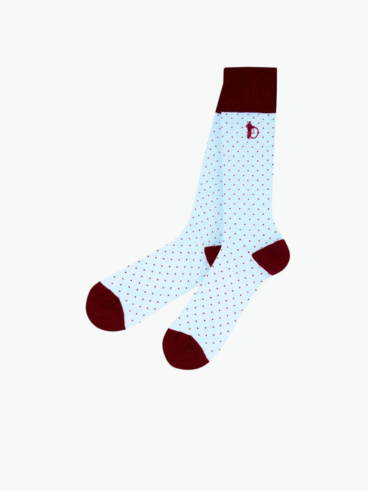 London Sock Co Spot of Style Socks Sky Blue