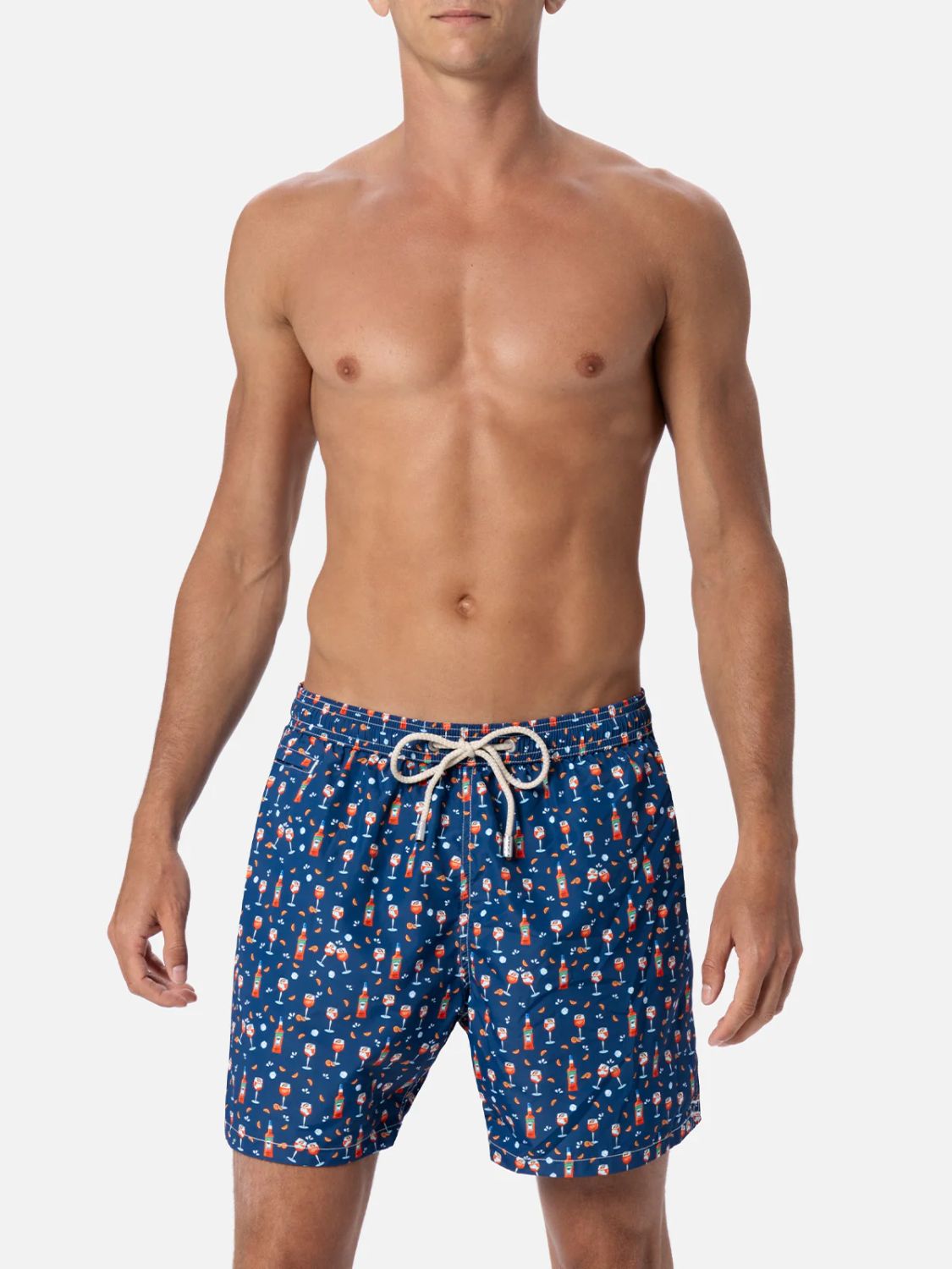 MC2 Saint Barth Aperol Spritz print swim shorts