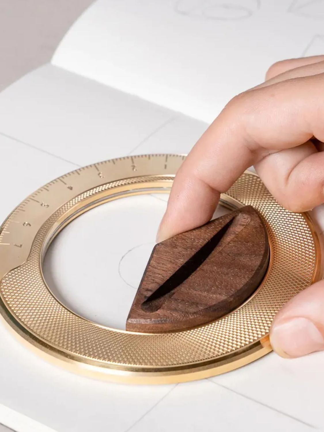 Makers Cabinet Iris Brass Drawing Compass