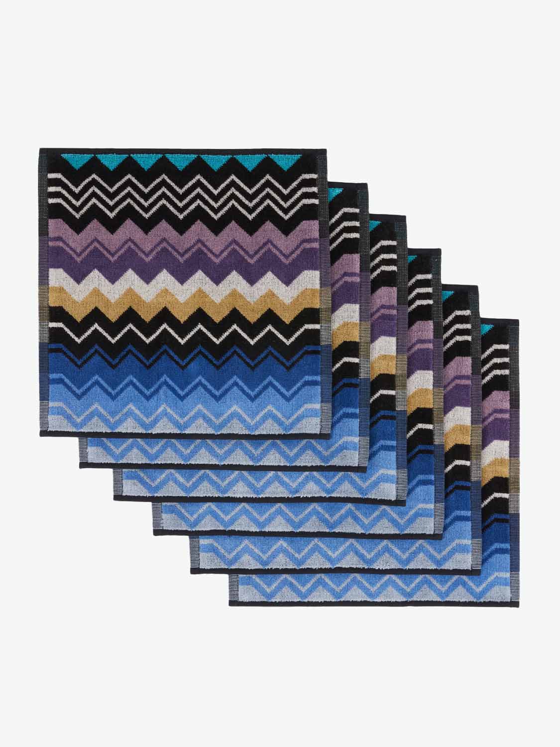 Missoni Home Giacomo Multicolored Face Towels Six Pieces Gift Box