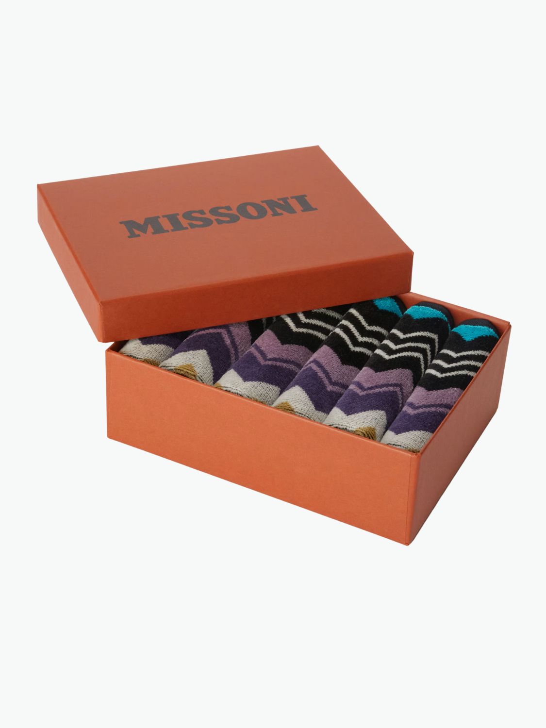 Missoni Home Giacomo Multicolored Face Towels Six Pieces Gift Box