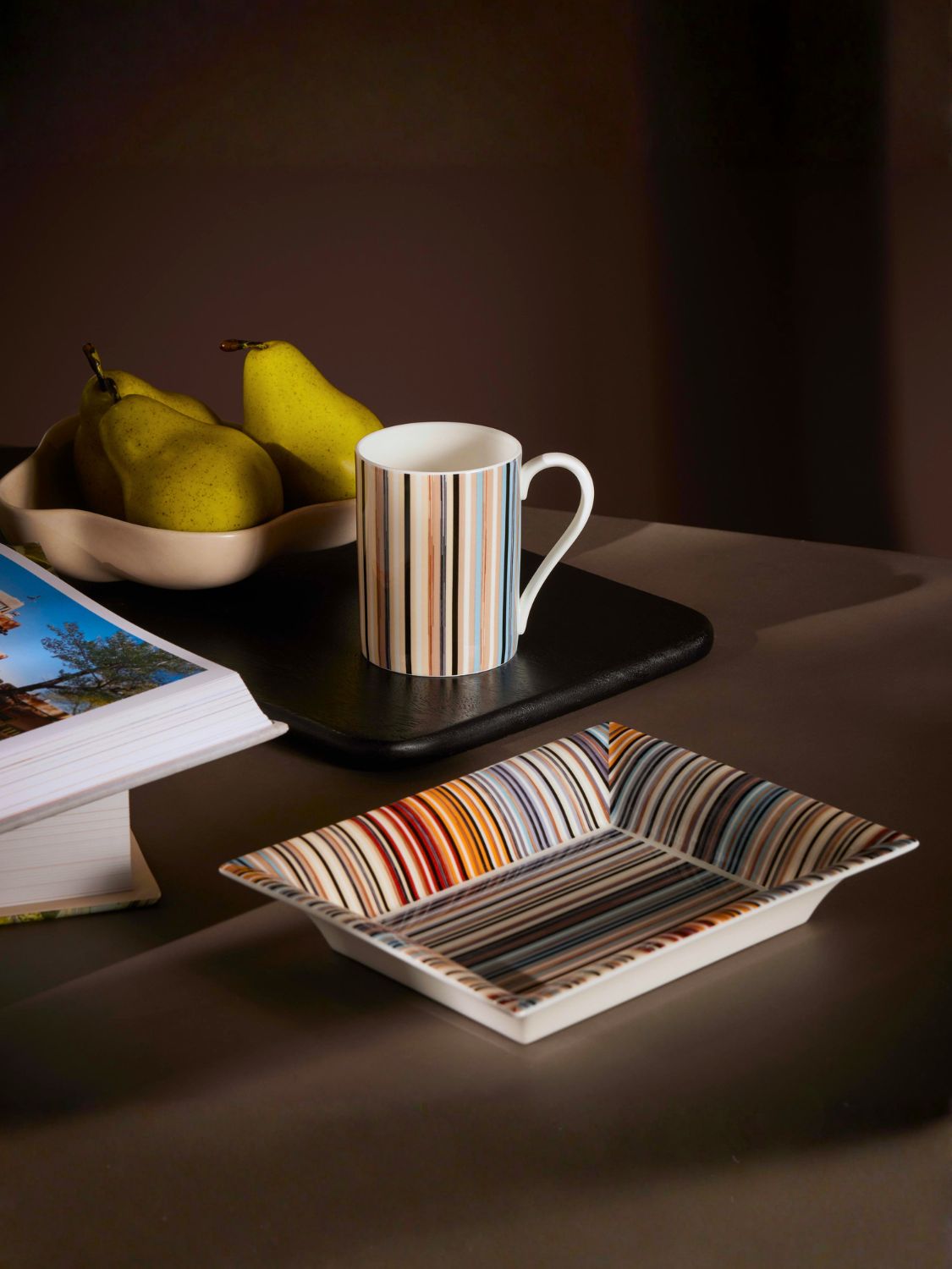 Διακοσμητικός Δίσκος Striped Trinket Tray in Gift Box