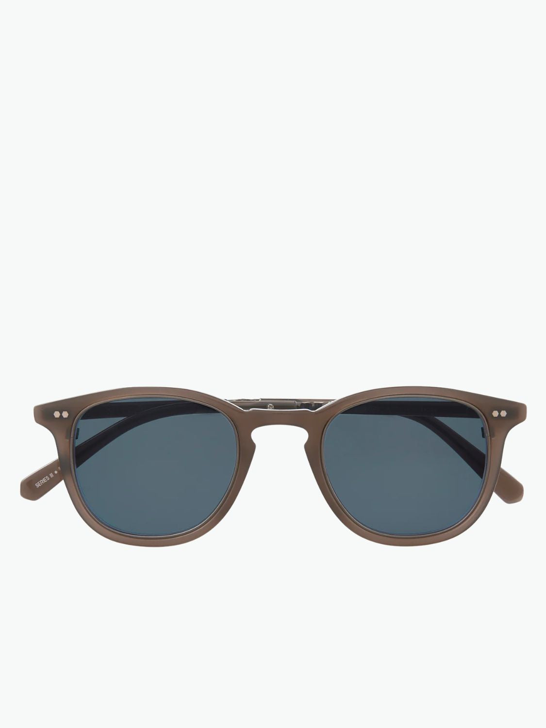 Mr Leight Coopers S Truffle Gunmetal Blue Sunglasses