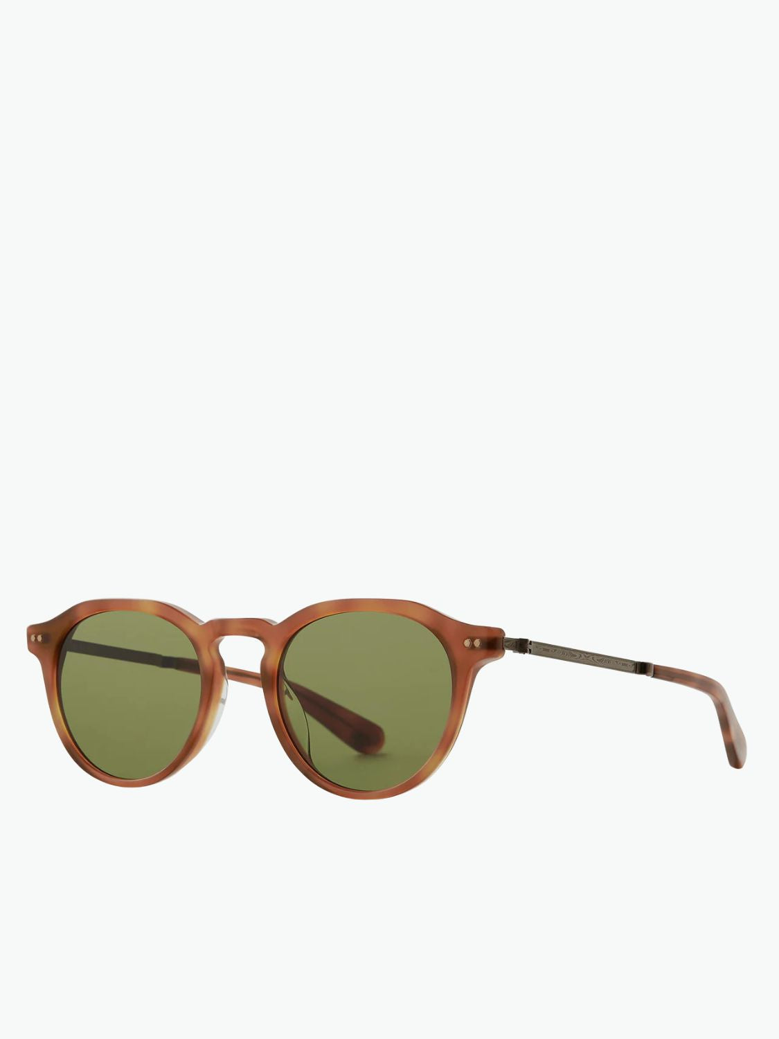Mr Leight Dorian S Amber Tortoise Antique Gold Semi Flat Boxwood Green Sunglasses