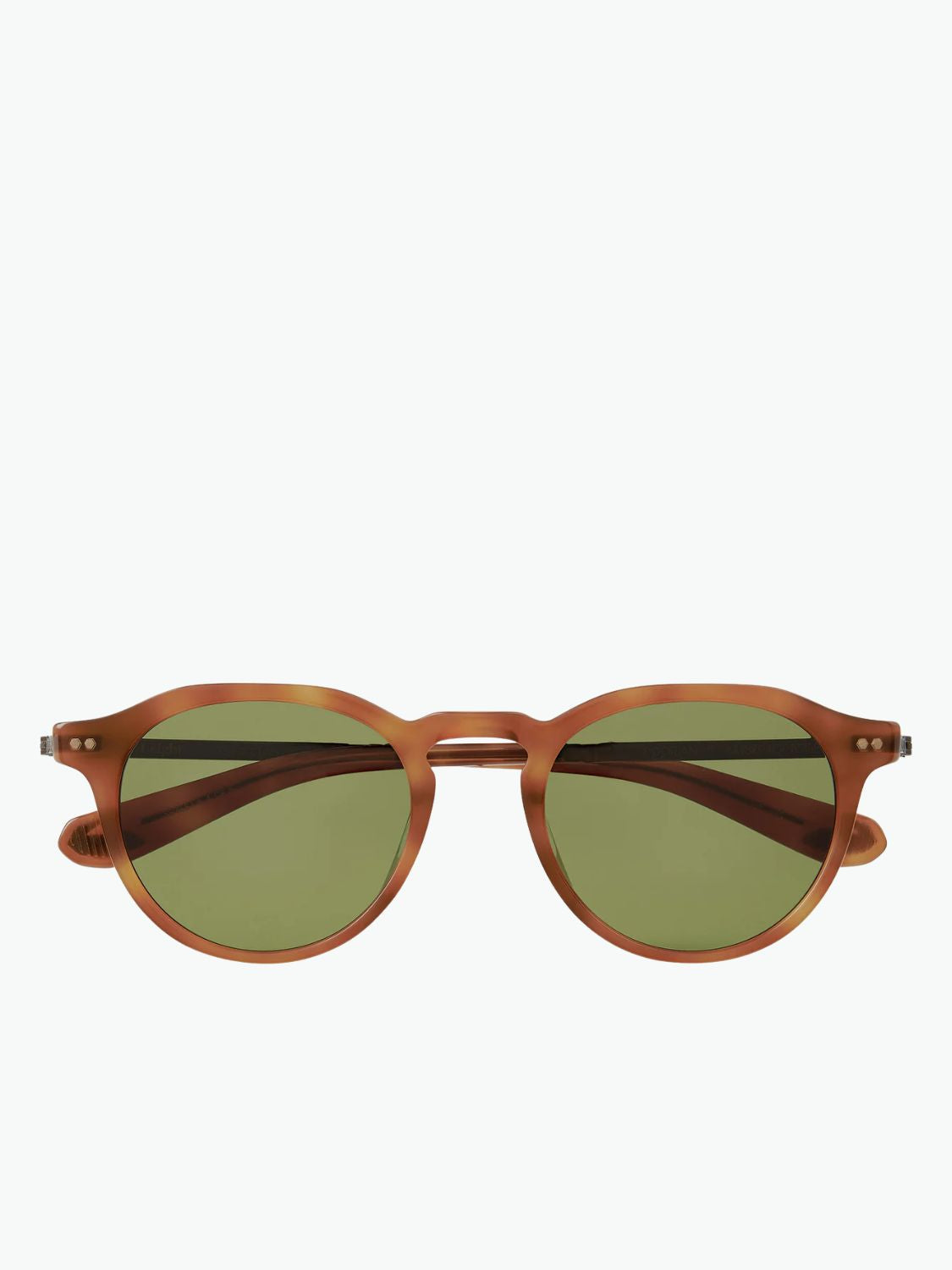 Mr Leight Dorian S Amber Tortoise Antique Gold Semi Flat Boxwood Green Sunglasses