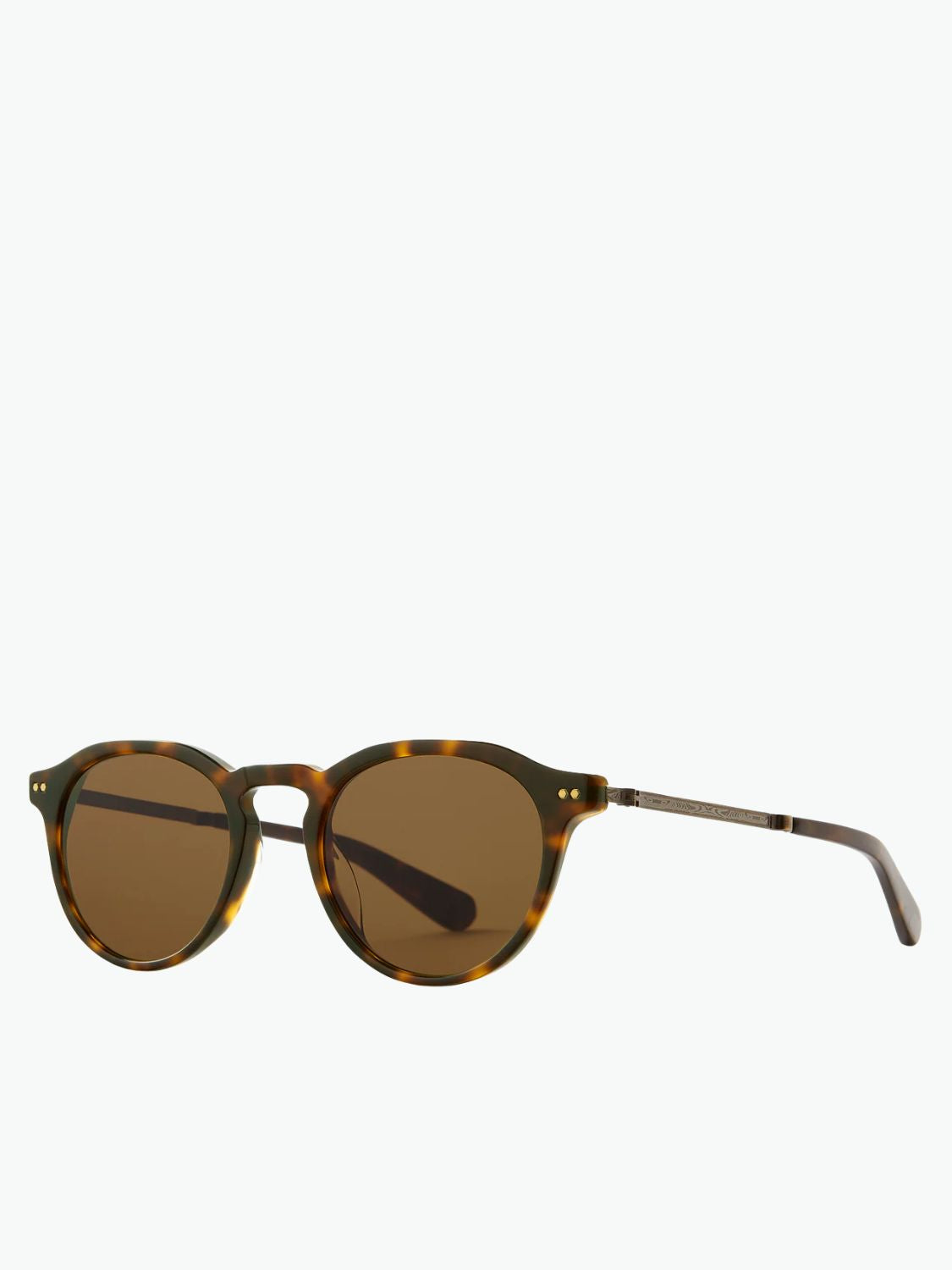 Mr Leight Dorian S Hickory Tortoise Antique Gold Semi Flat Mojave Brown Sunglasses