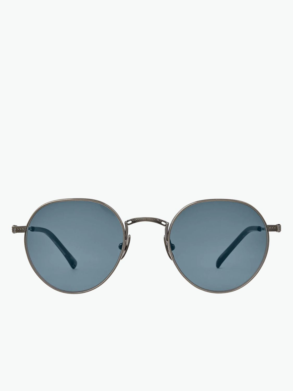 Mr Leight Hachi S Pewter Matte Coldwater Semi Flat Blue Sunglasses