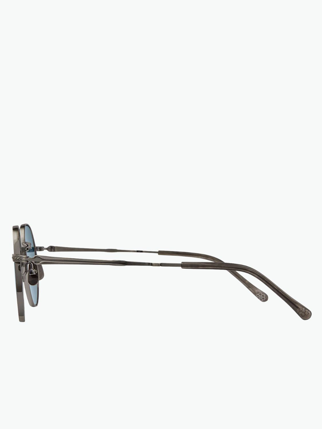 Mr Leight Hachi S Pewter Matte Coldwater Semi Flat Blue Sunglasses