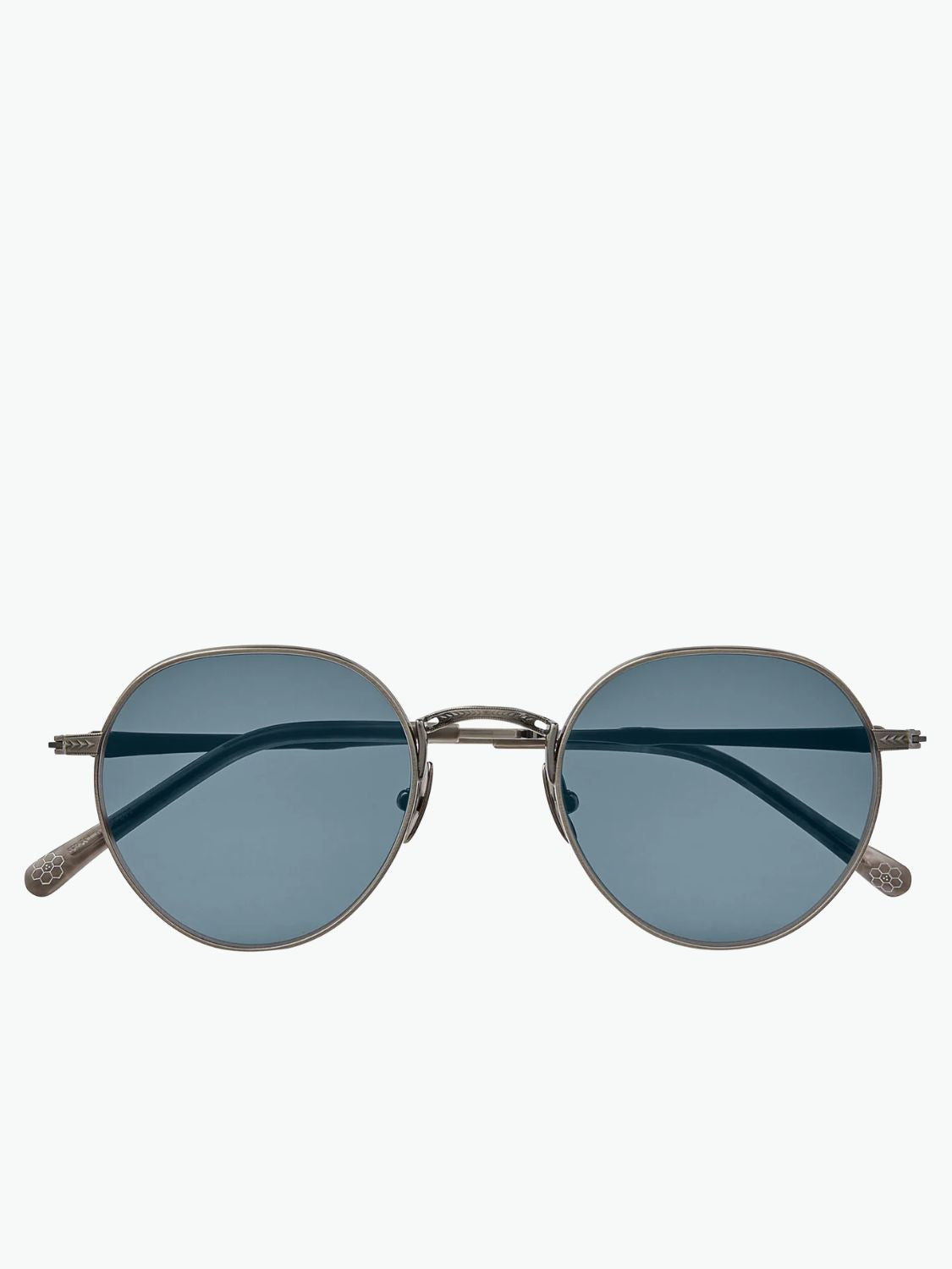 Mr Leight Hachi S Pewter Matte Coldwater Semi Flat Blue Sunglasses
