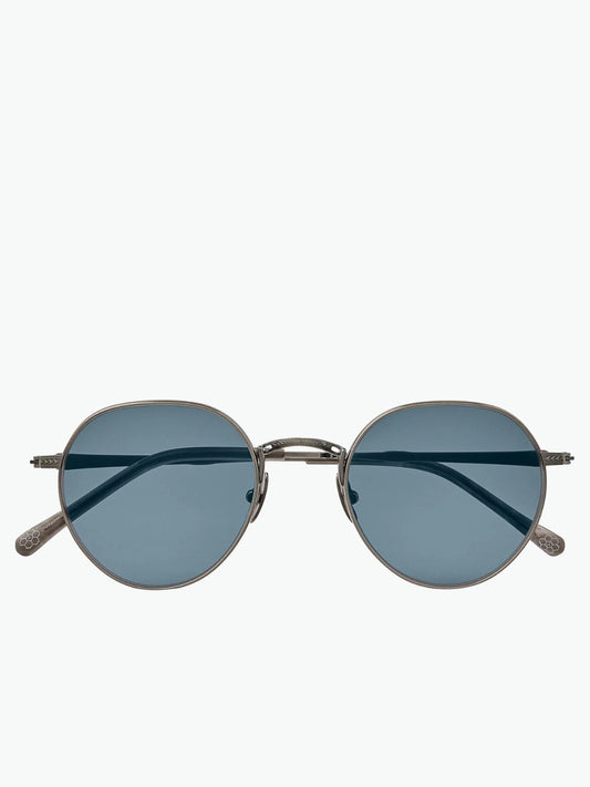 Mr Leight Hachi S Pewter Matte Coldwater Semi Flat Blue Sunglasses