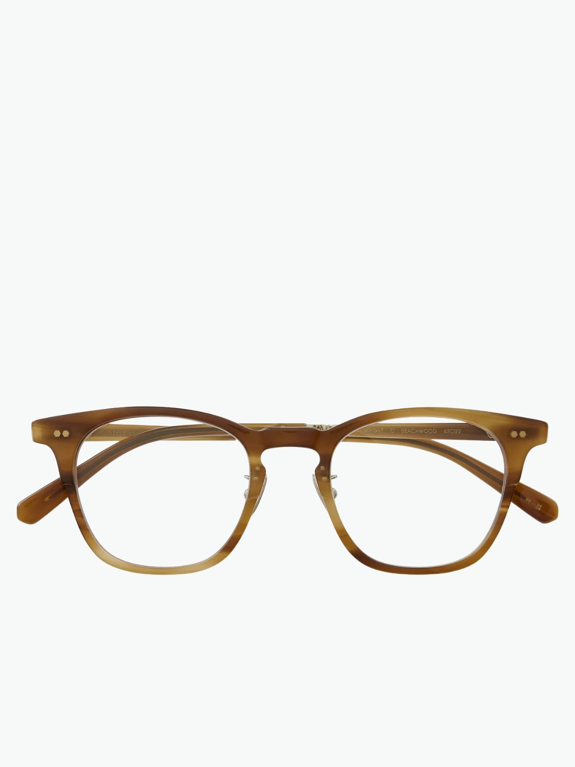 Mr Leight Wright C Beachwood White Gold Optical Glasses