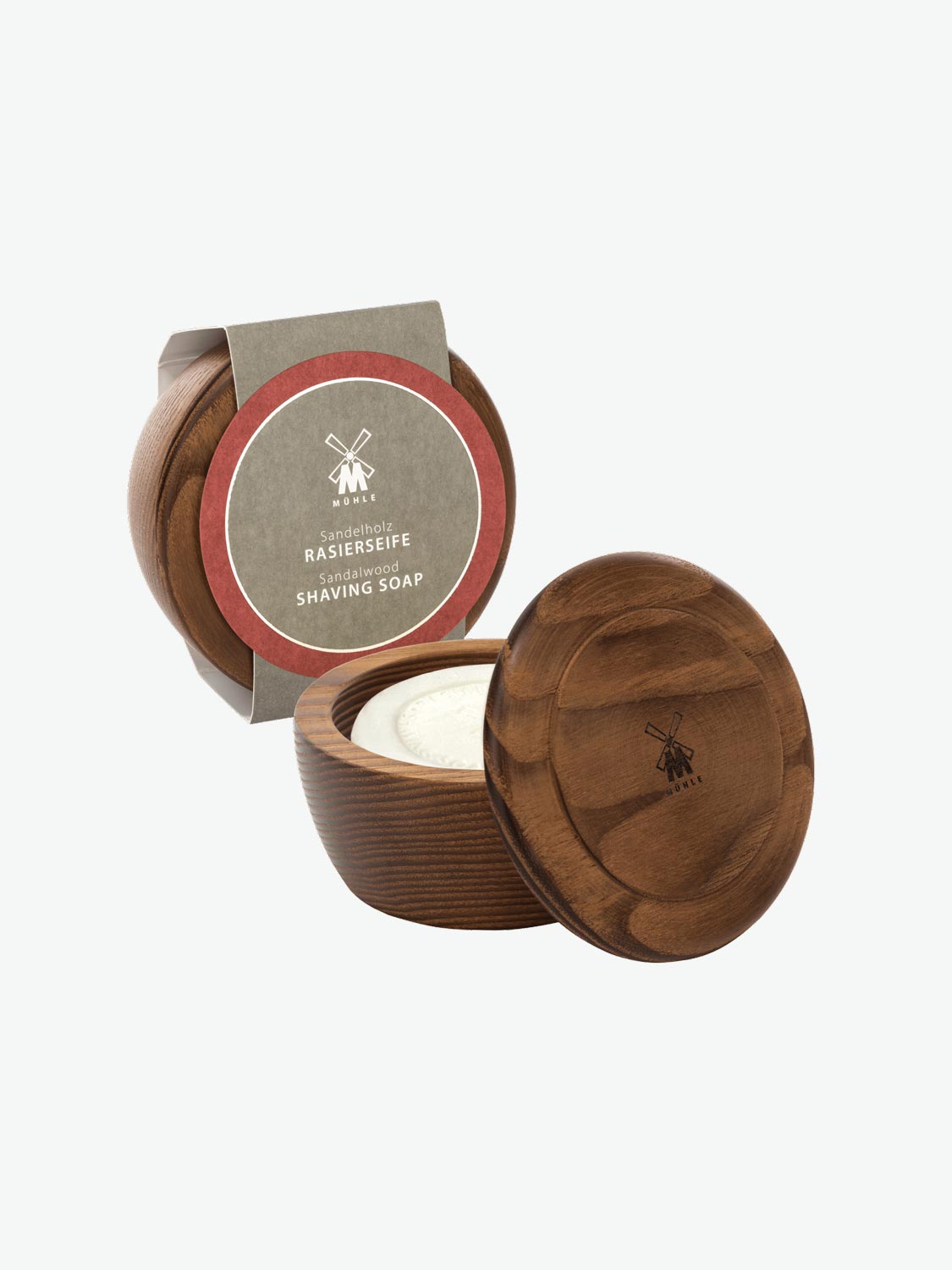 Sandalwood Shaving Soap In Wooden Bowl Muhle 65g