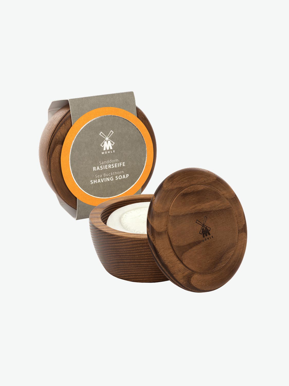 Sea Buckthorn Shaving Soap In Wooden Bowl Muhle 65g