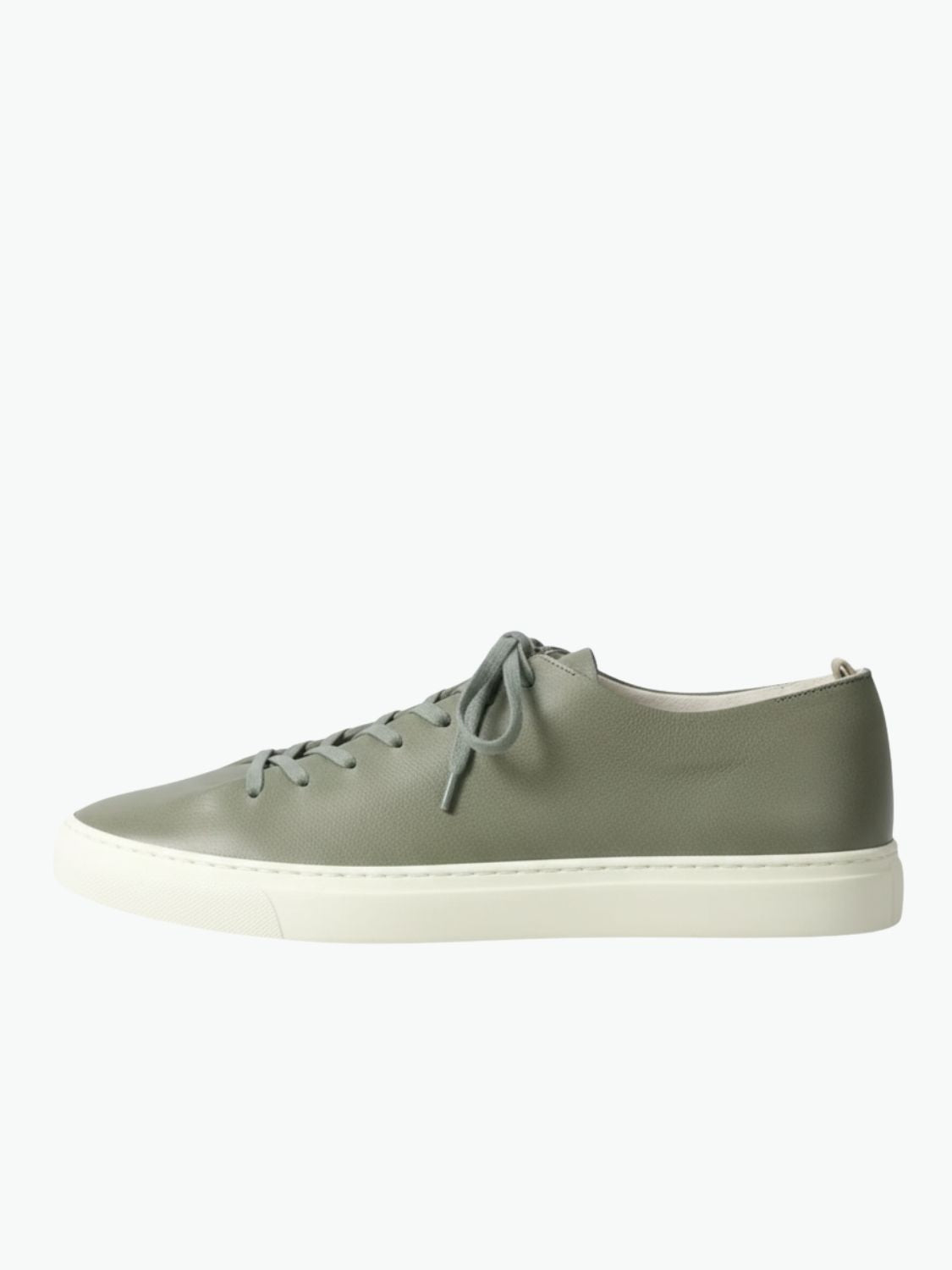 Officine Creative Khaki Leather Low Top Sneakers