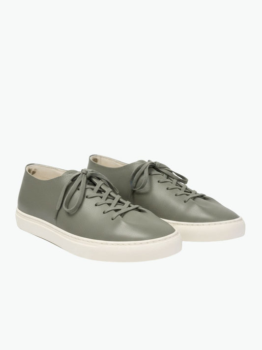 Officine Creative Khaki Leather Low Top Sneakers