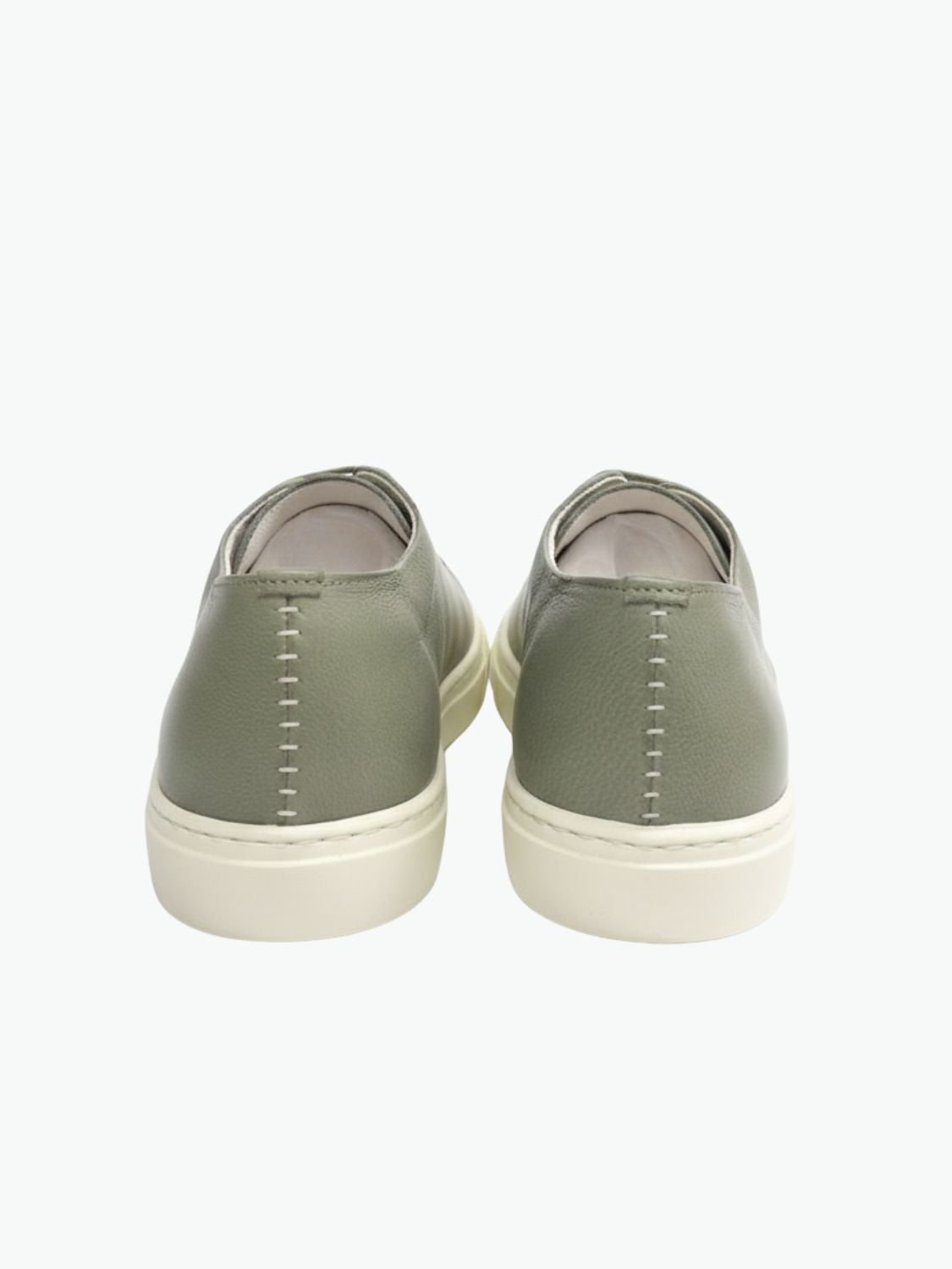 Officine Creative Khaki Leather Low Top Sneakers