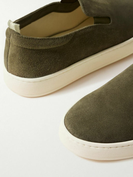Officine Creative Slip-on Sneakers Suede Khaki