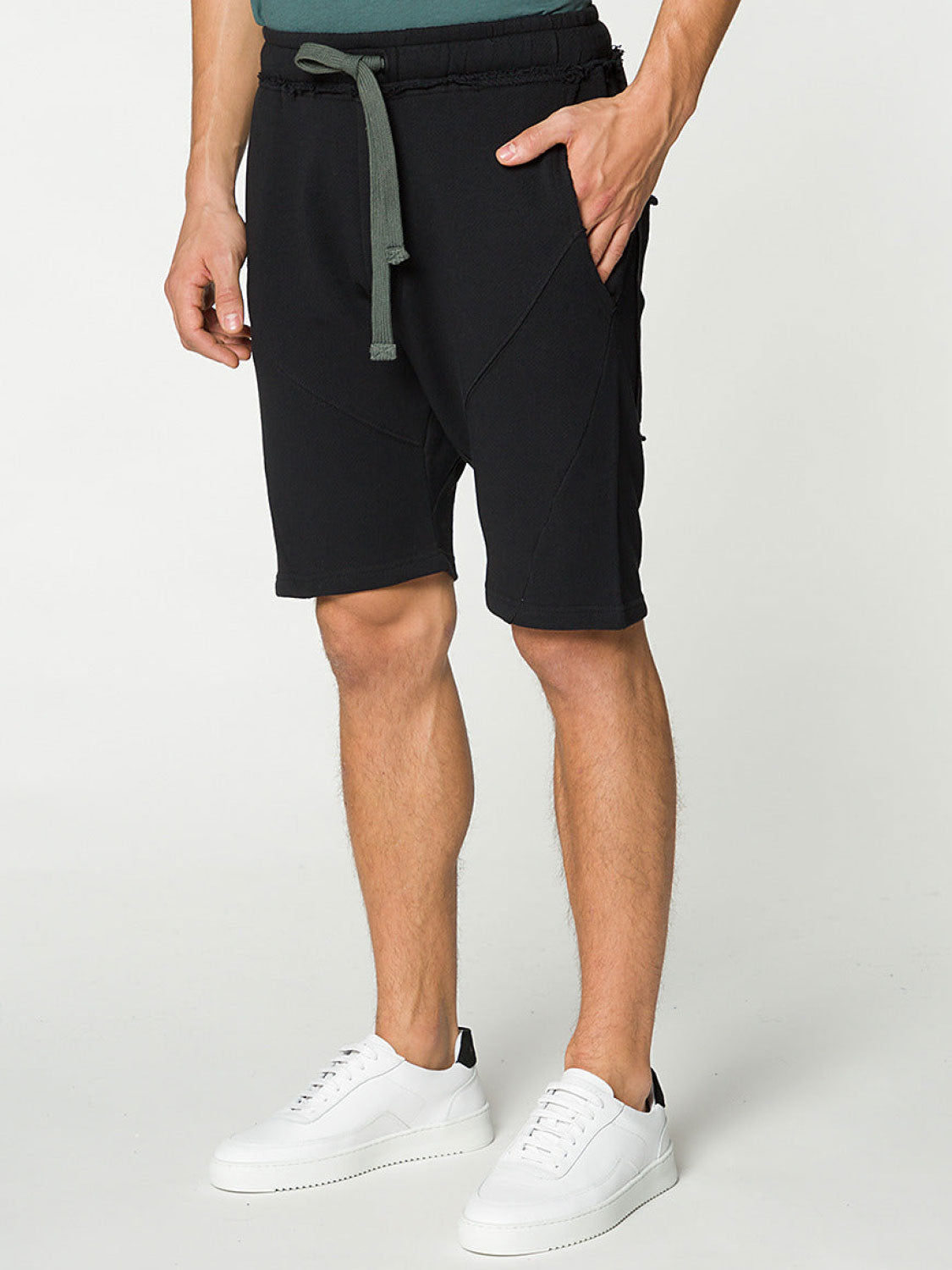 Organic Cotton Jersey Sweatshorts Black | C