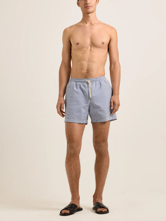 Orlebar Brown Boxer Seersucker Drawcord Swim Shorts