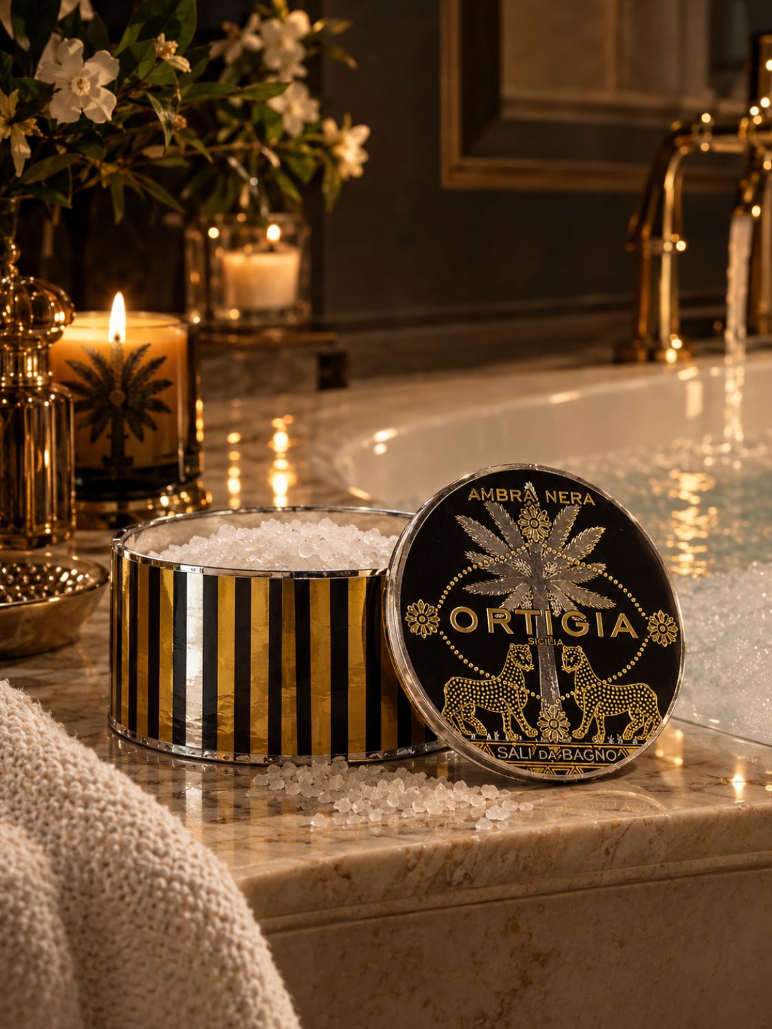 Ortigia Sicilia Ambra Nera Bath Salts