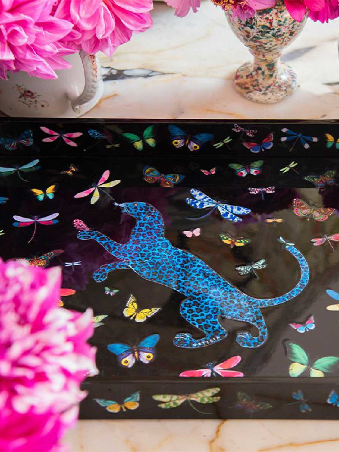 Δίσκος Σερβιρίσματος Ortigia Sicilia Hand-Made Lacquer Tray Butterfly