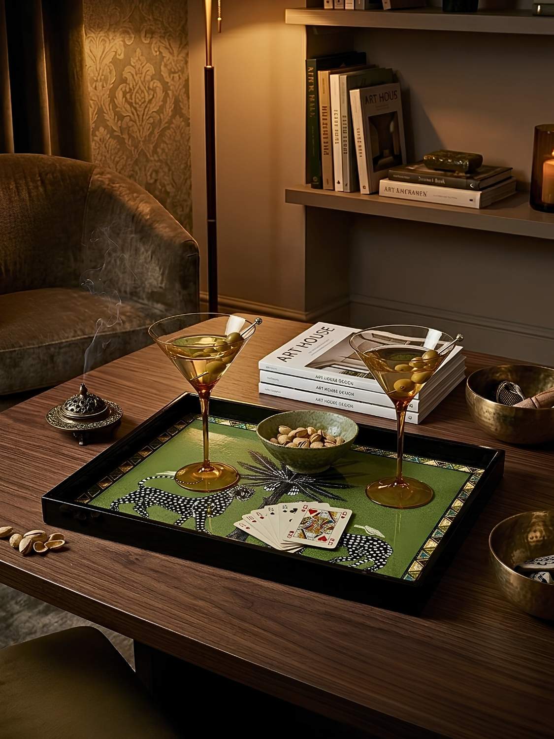 Δίσκος Σερβιρίσματος Ortigia Sicilia Lacquer Tray Mosaico Green