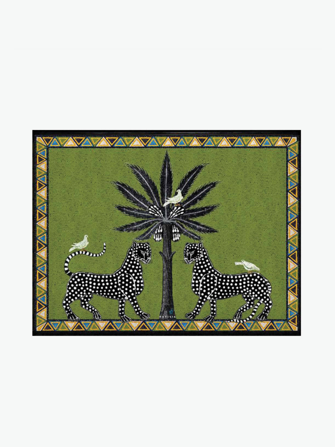Ortigia Sicilia Hand-Made Lacquer Tray Green | A