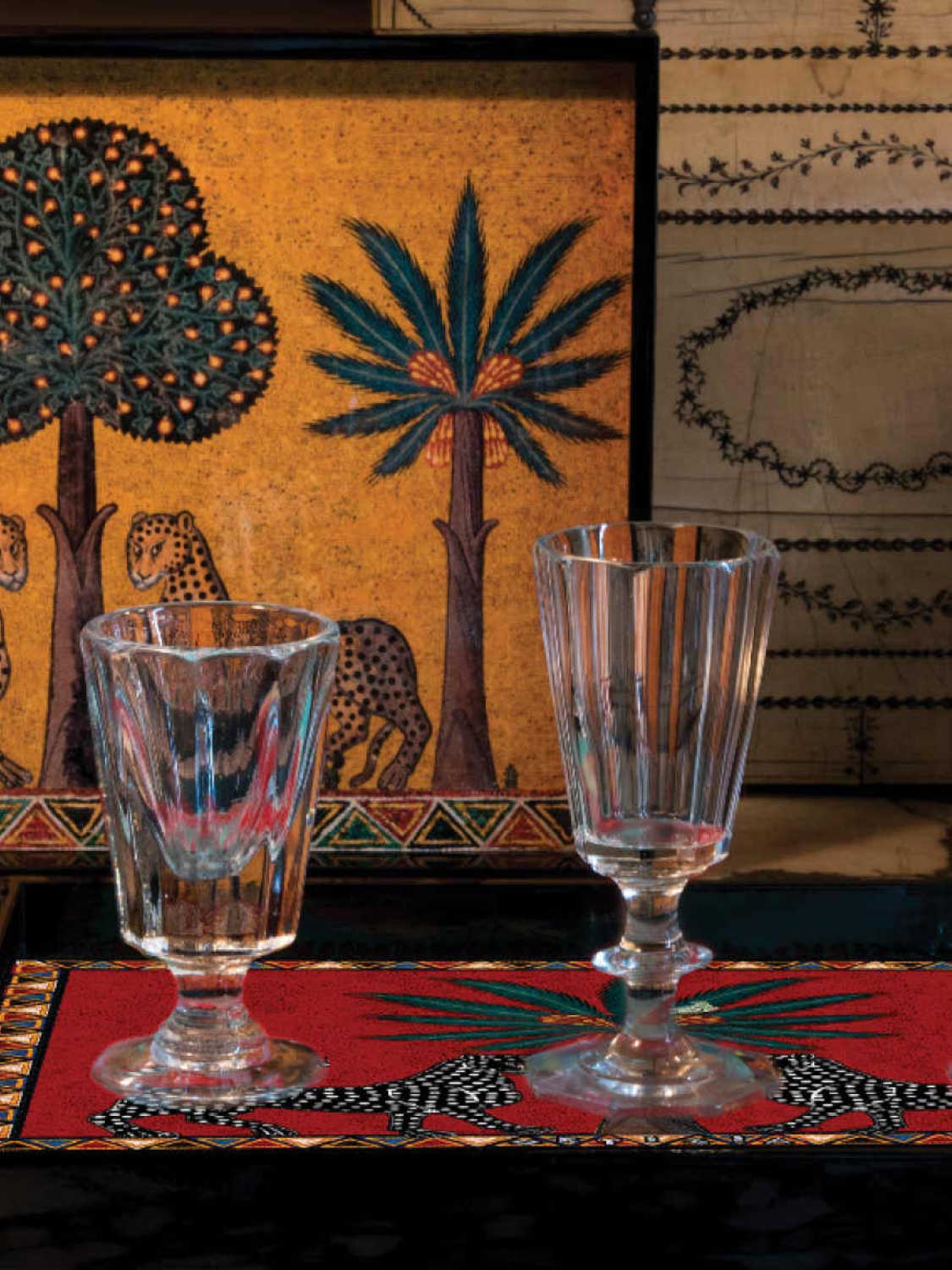 Ortigia Sicilia Hand-Made Lacquer Tray Zagara | C