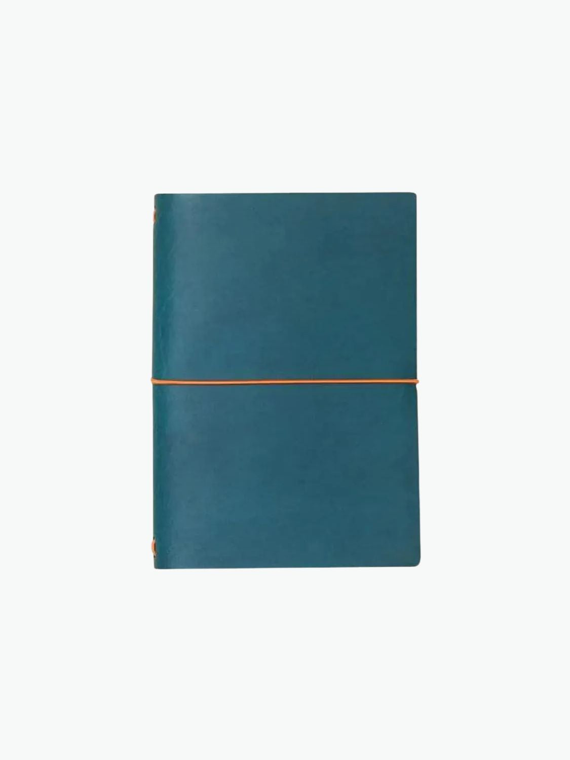 Paper Republic Grand Voyageur Pocket Leather Journal Petrol Blue