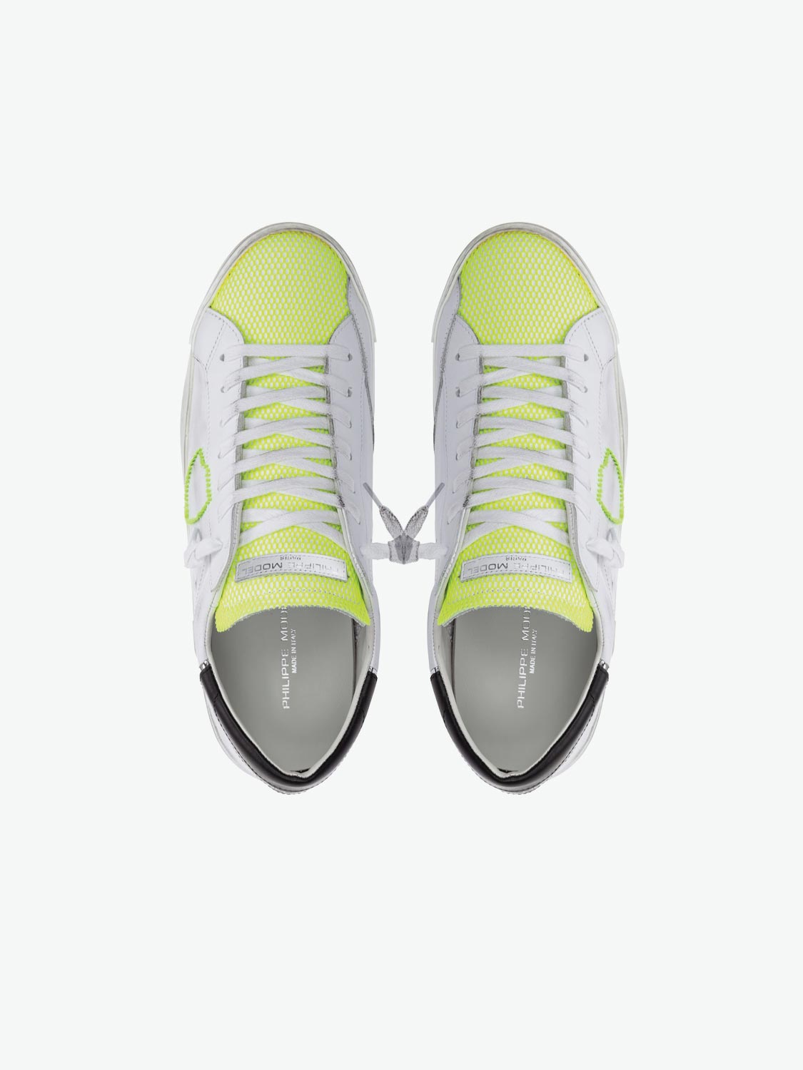 Philippe Model PRSX Broderie Neon Blanc Jaune | The Project Garments - D