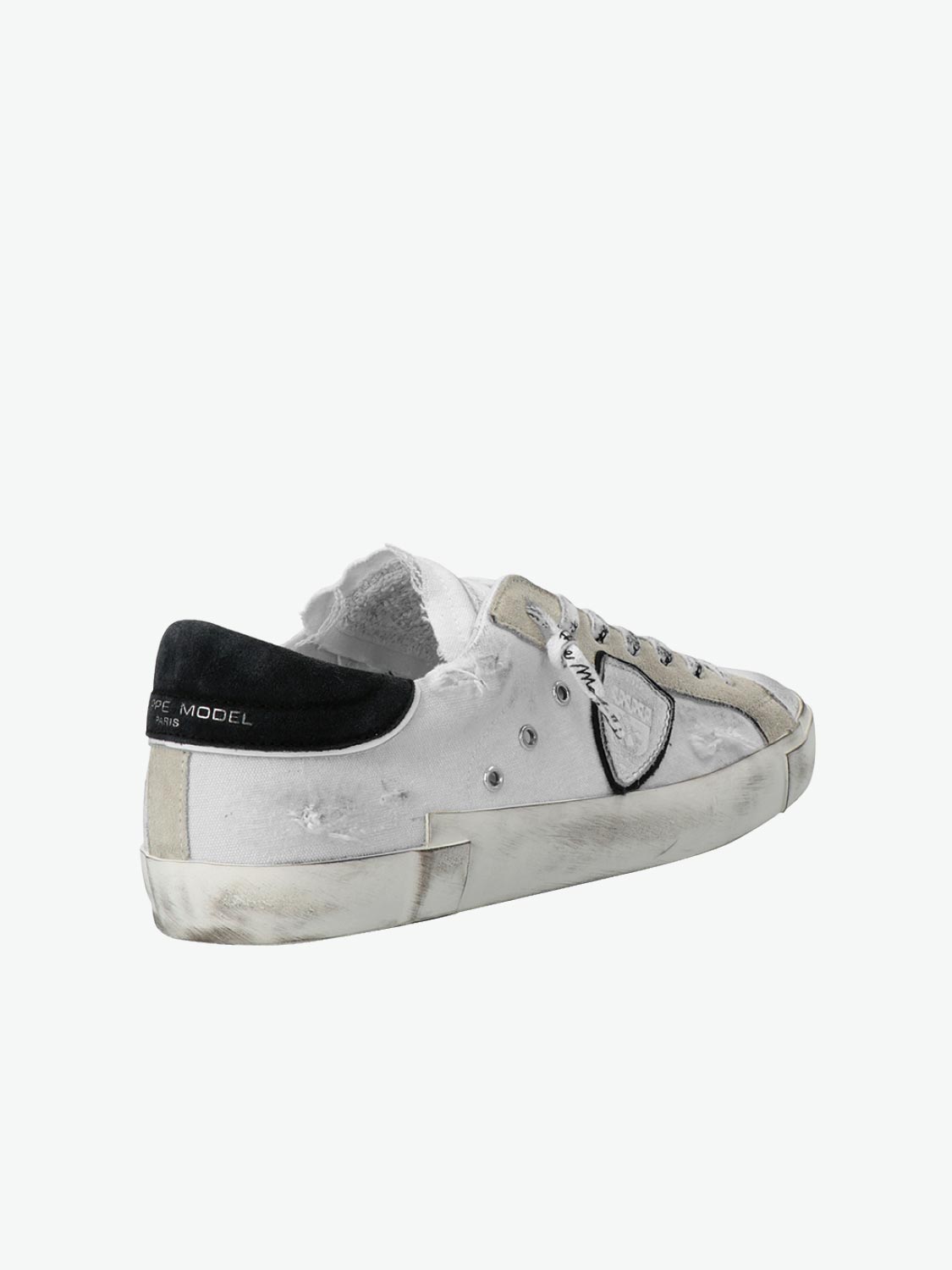 Philippe Model PRSX Low Man Vintage Blanc Noir | The Project Garments - F