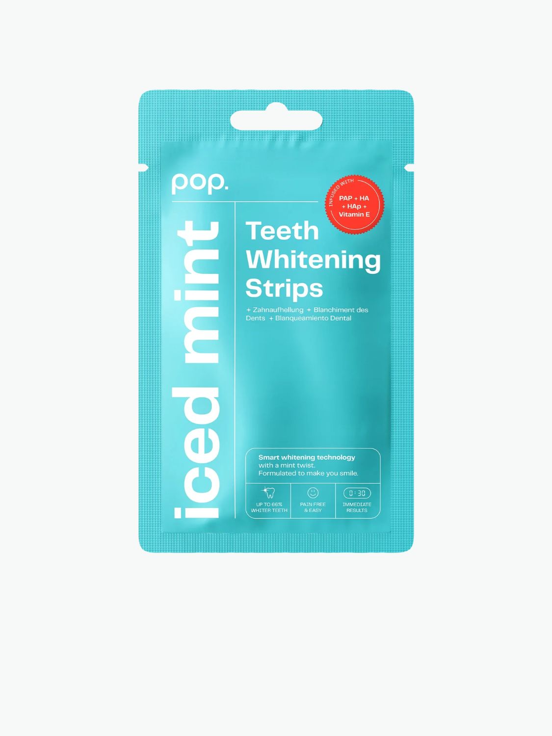 Pop Teeth Whitening Strips Iced Mint