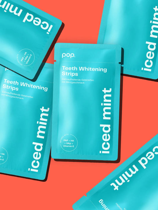Pop Teeth Whitening Strips Iced Mint