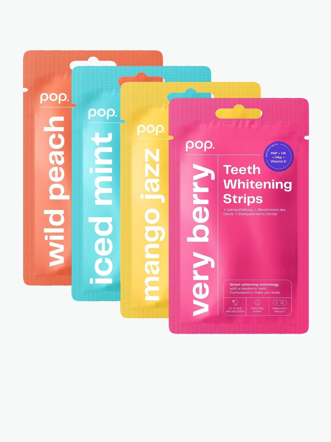 Pop Teeth Whitening Strips Flavour Set