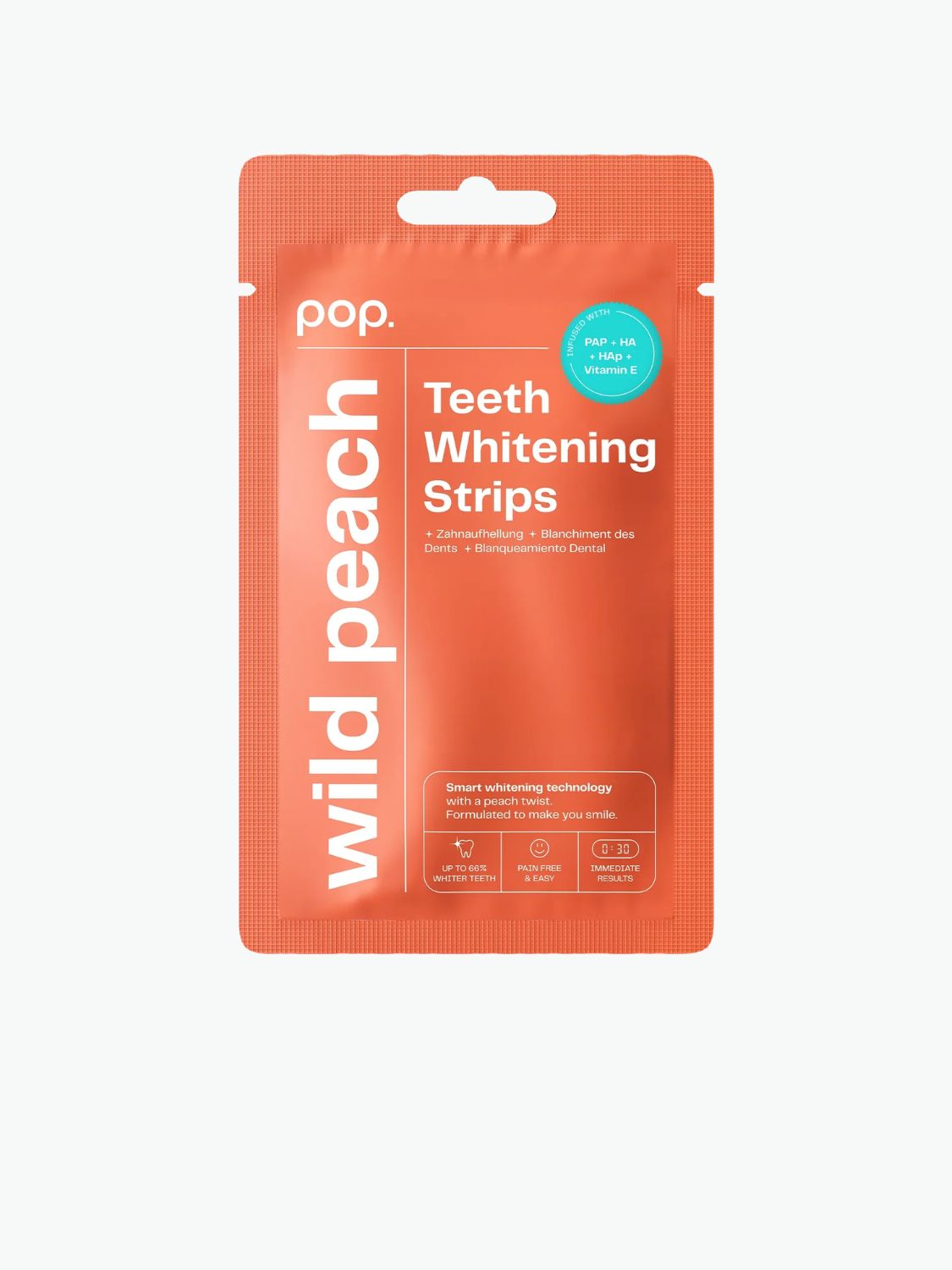 Pop Teeth Whitening Strips Wild Peach